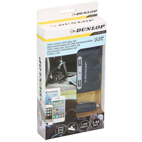 Stecher Cu 3 Iesiri 2xUSB Dunlop 2.4A 12/24V 35503430